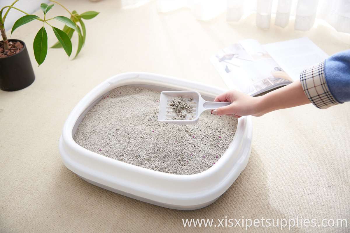 wholesale Top quality square plastic cat litter box cat litter tray cat toilet with litter poop scoop